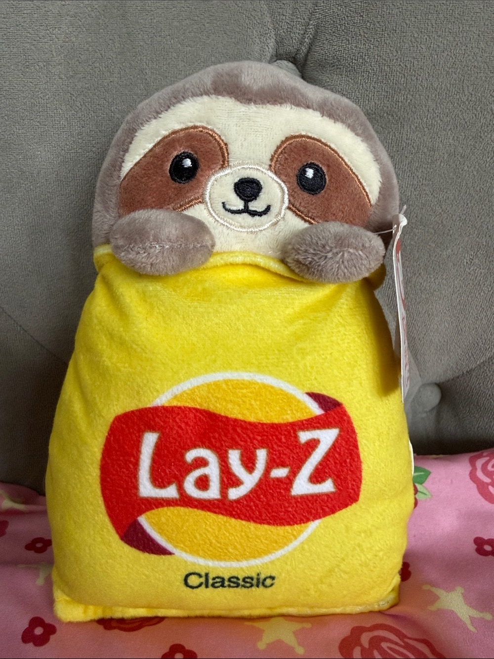 Fiesta Yellow & Brown Sloth Plush Lay-Z Classic Stuffed Toy